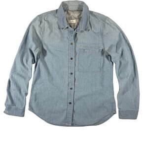 Madewell Women’s Denim Jean Chambray Button Down Top Shirt Size Small